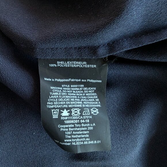Tory Burch PussyBow Sleeveless Blouse sz 8 - Picture 6 of 6